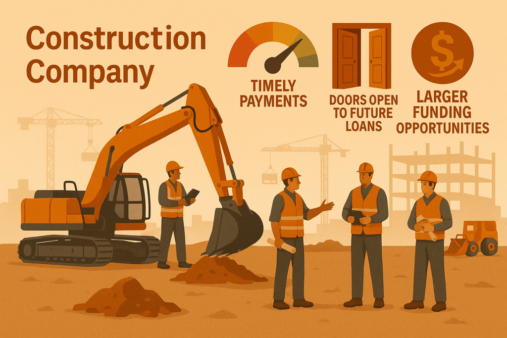 Building business credit with equipment financing for construction companies