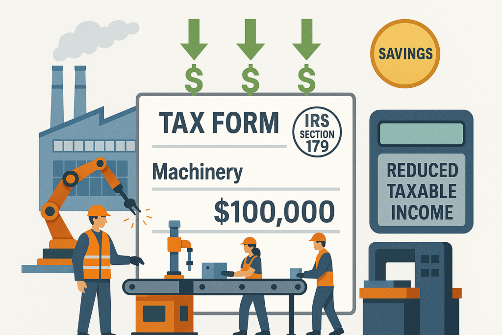 Tax advantages of equipment financing under IRS Section 179 for manufacturing businesses
